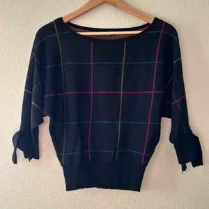 🆕 New York & Company Plaid Sweater Top | S